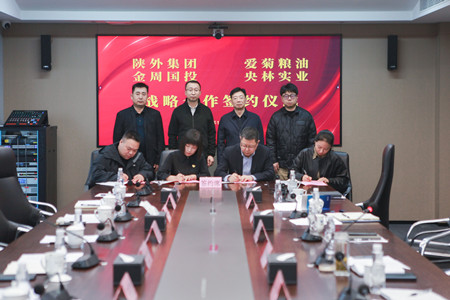 陜外集團(tuán)與周至縣政府、愛(ài)菊糧油、金周國(guó)投、央林實(shí)業(yè)座談交流并簽署戰(zhàn)略合作協(xié)議